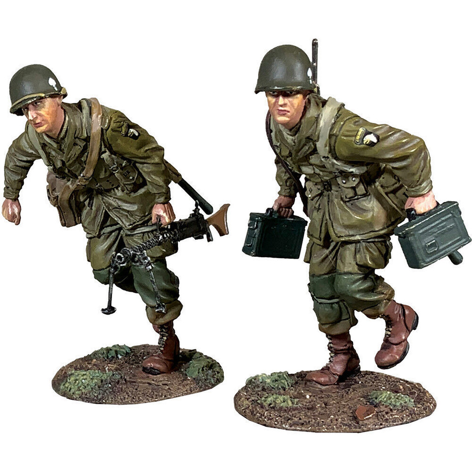 U.S. 101st Airborne M1919 Machine Gun Crew 1/30 Figure Set WILLIAM BRITAIN (25238) 1:30 Scale Metal by William Britain Main Image