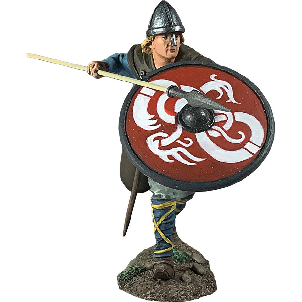 Geir Viking Defending with Spear and Shield 1/30 Figure William Britain (62139) 1:30 scale Metal by William Britain Main Image