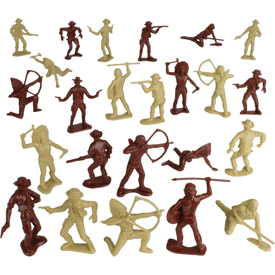 TIMMEE COWBOYS AND INDIANS PLASTIC FIGURES - 40 PIECES TIMMEE (67740)  Plastic by BMC Toys Main Image