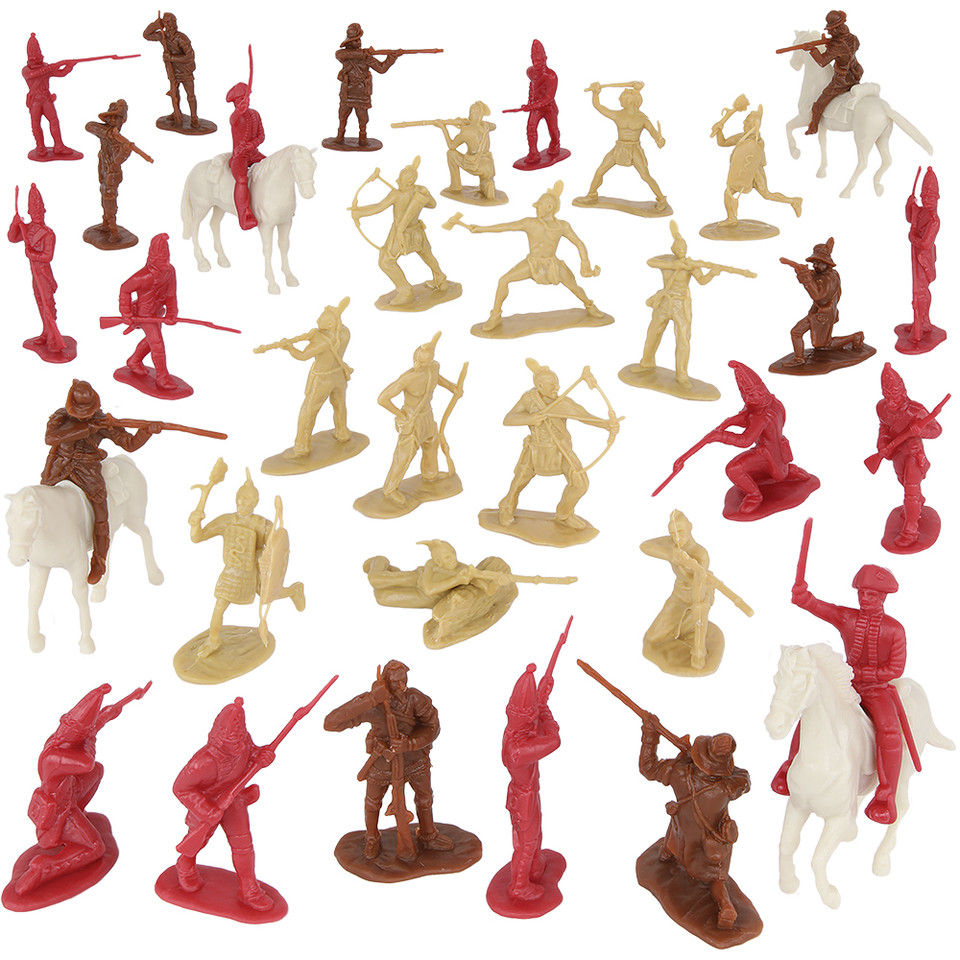Last of the Mohicans 26 Piece 1/32 Plastic Figure Set BMC Toys (67415) 1:32 scale Plastic by BMC Toys Main Image