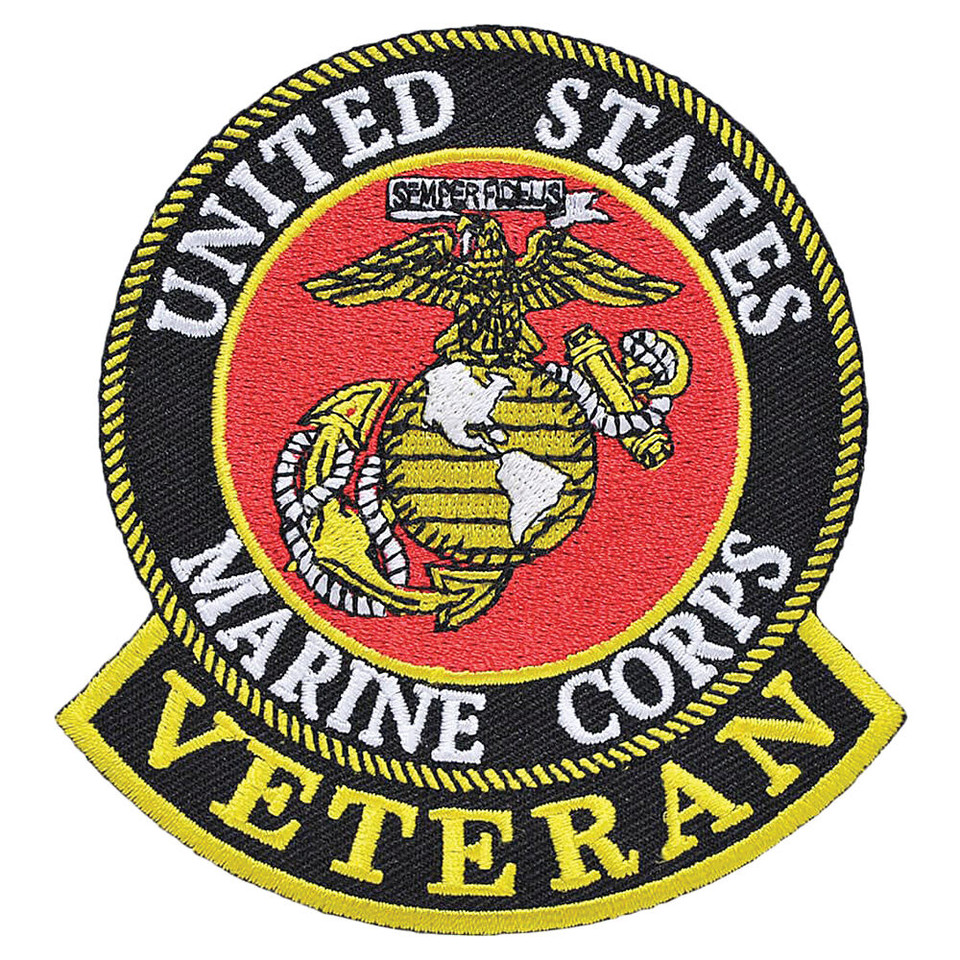 USMC Veteran Patch  PM0940 (M028)  Cotton Twill by Eagle Emblems Main Image