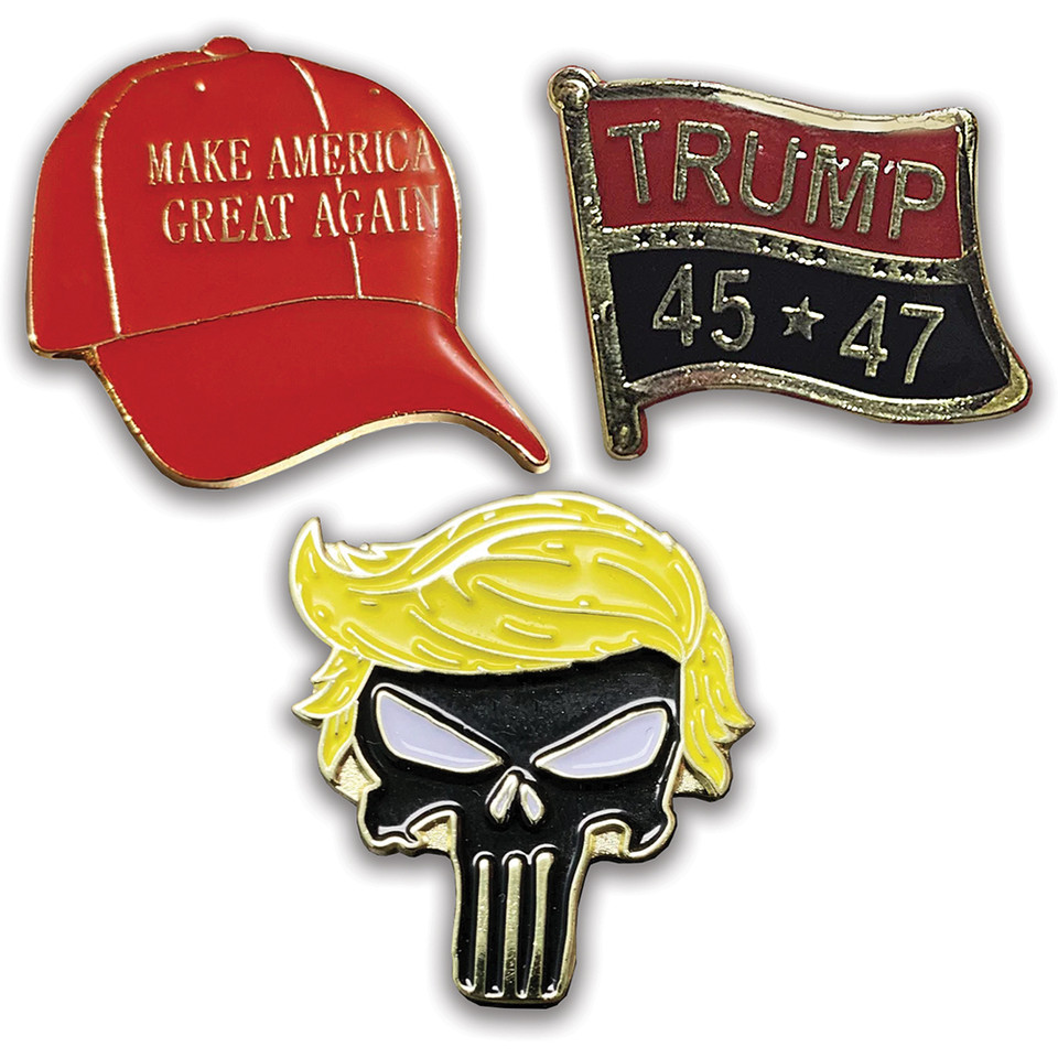 Trump Lapel Pin Set  503656 504967 249813   by Ruffin Flag Company Main Image