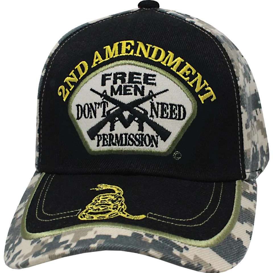 2nd Amendment Free Men Cap  S2NDNP  Polyester by Capsmith Inc Main Image