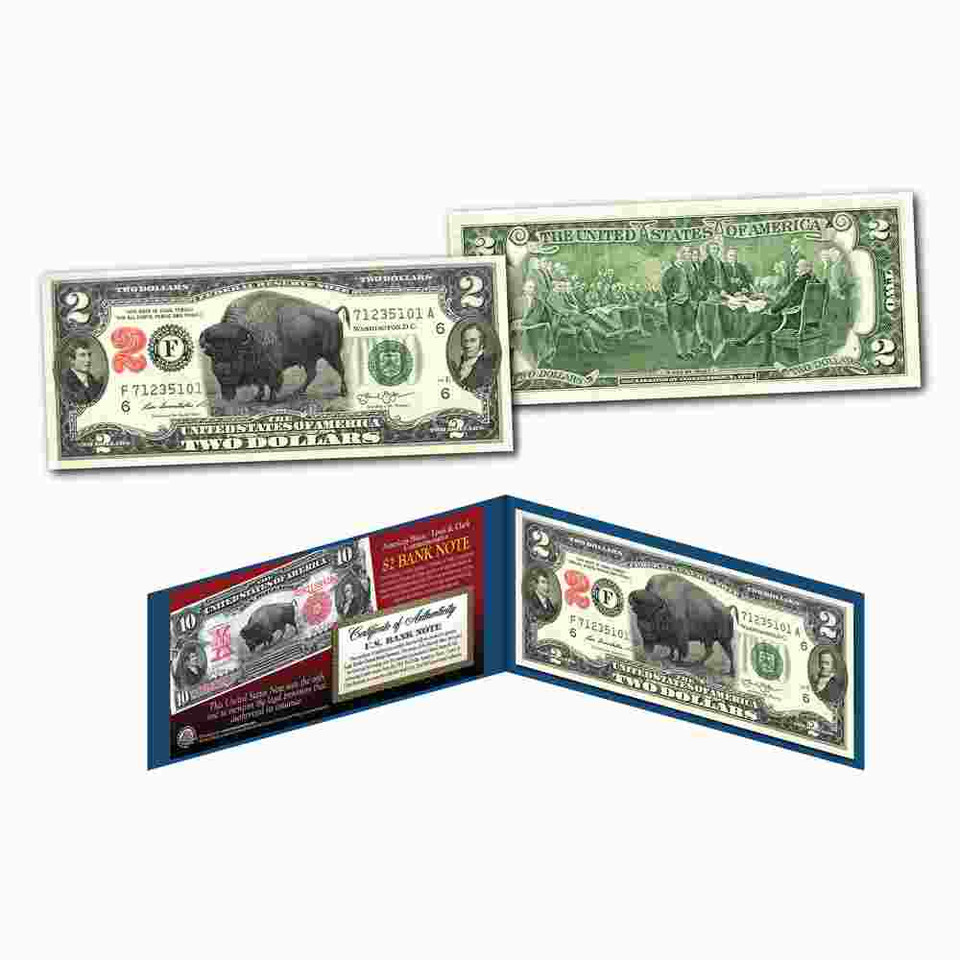 1901 Bison $2 Bill   by Merrick Mint Main Image