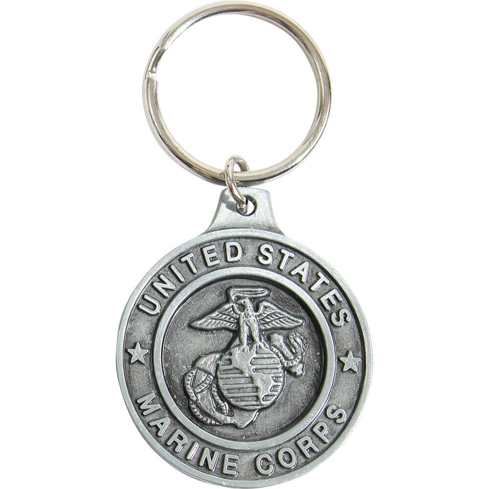 Marines Emblem Keychain 130128  Pewter by Ruffin Flag Company Main Image
