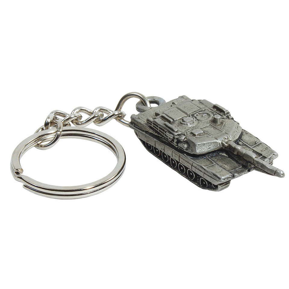 M1A Abrams Tank Keychain K519  Solid pewter by Sparta Pewter USA Main Image