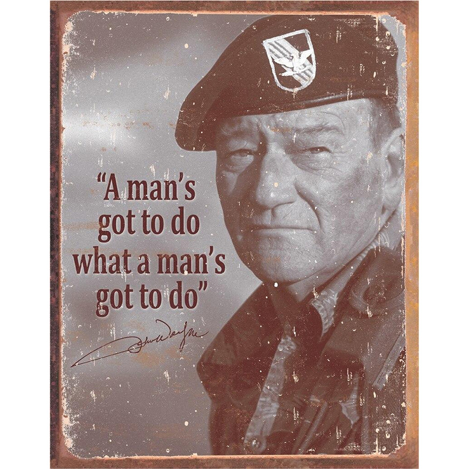 John Wayne Metal Sign     1495  Tin by Desperate Enterprises Main Image