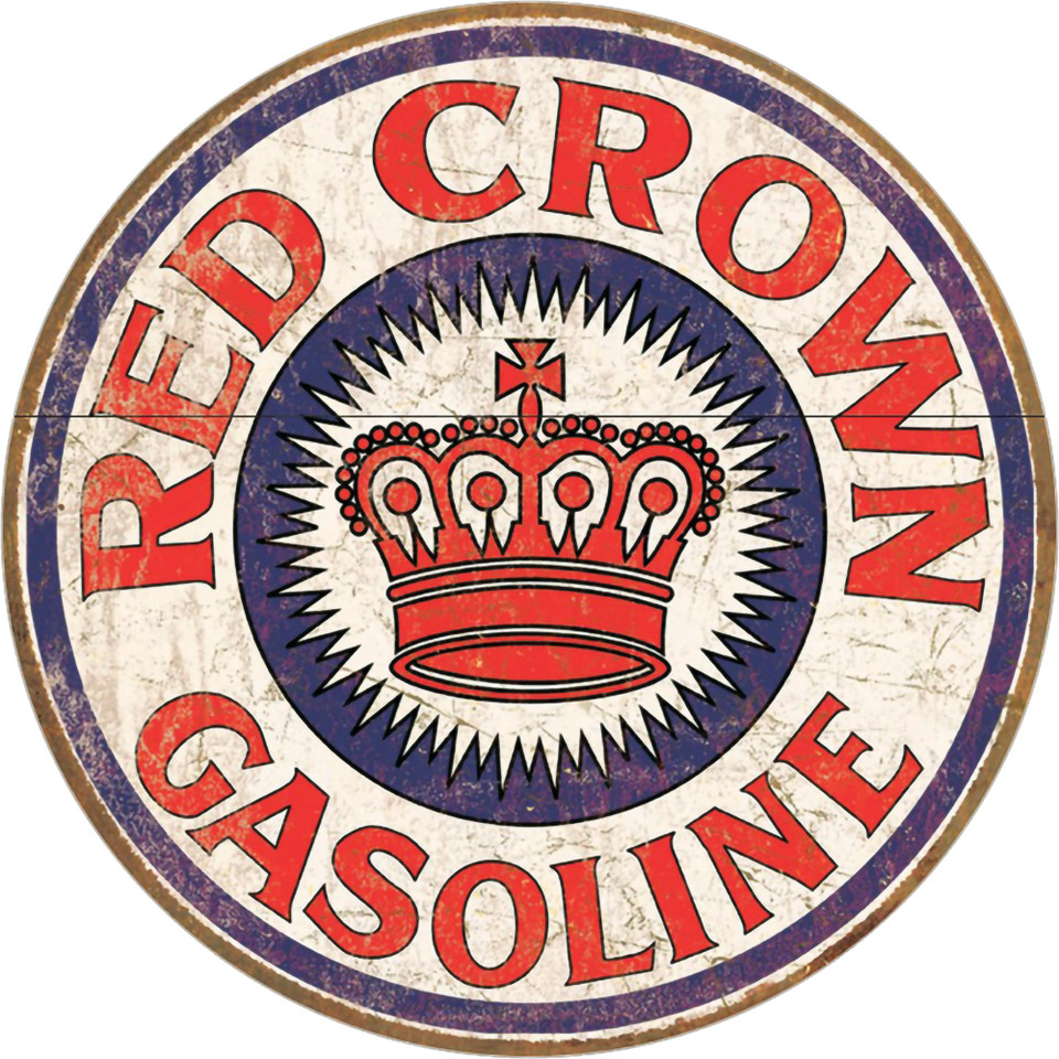 Red Crown Gasoline Metal Sign   by Desperate Enterprises Main Image