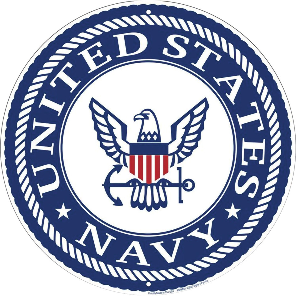 Military Round Sign Navy   by Signs 4 Fun Main Image