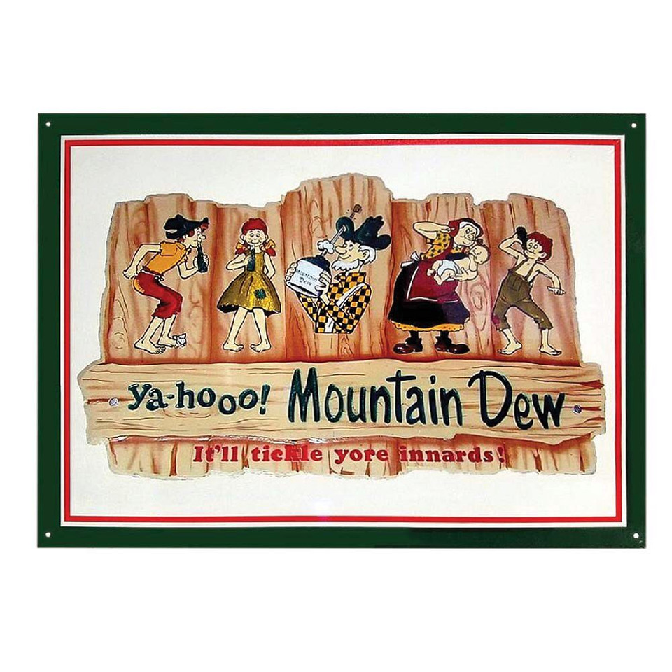 Mountain Dew Fence & Folks Metal Sign  Metal by Signs 4 Fun Main Image