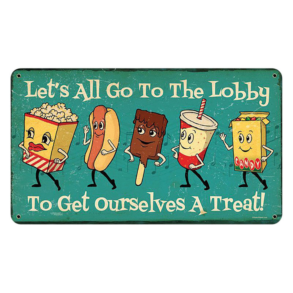 Movie Snacks Metal Sign   by Vintage Sign Co. Main Image