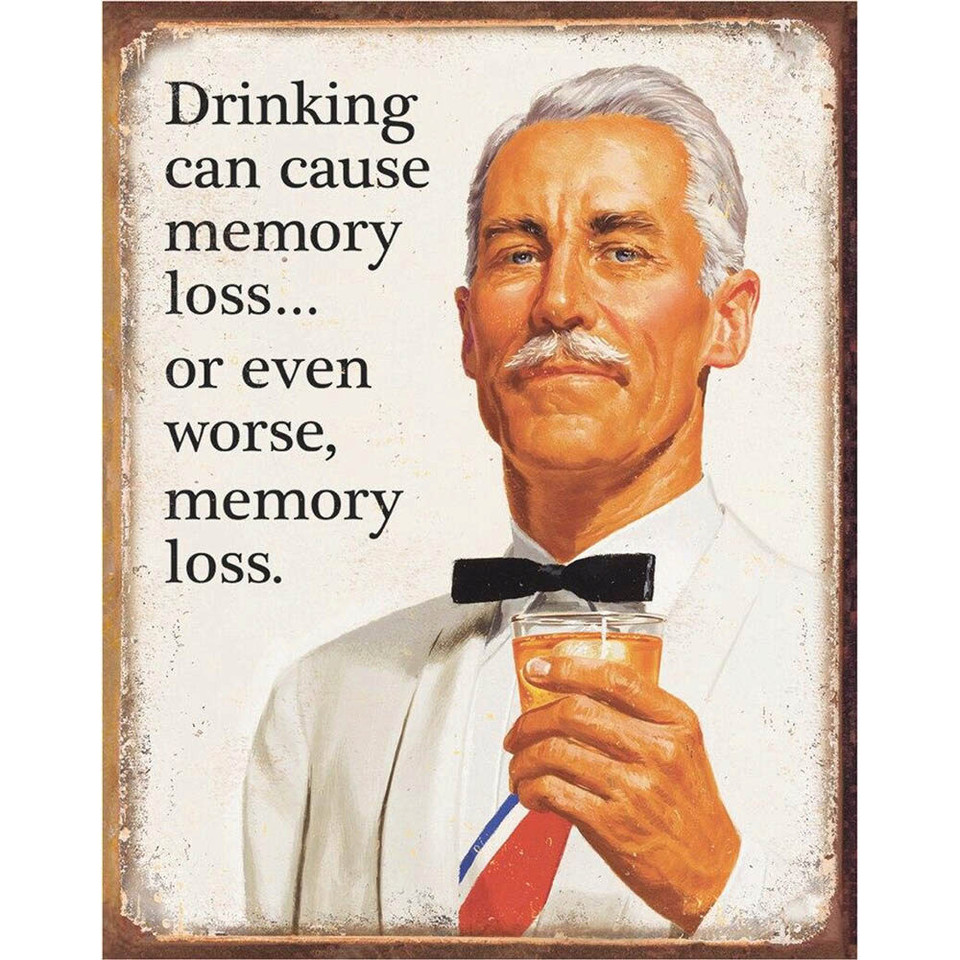 Memory Loss Metal Sign  1975  Tin by Desperate Enterprises Main Image