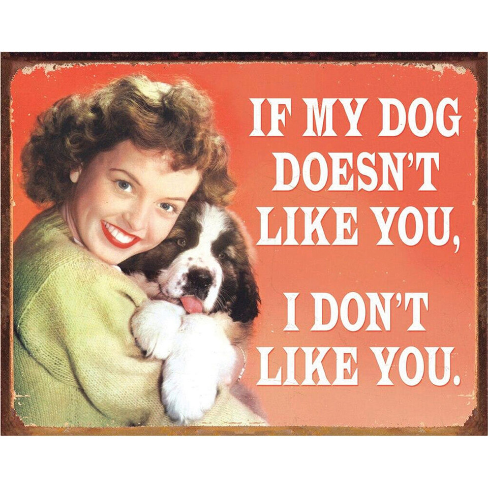 My dog Metal Sign  1838  Tin by Desperate Enterprises Main Image
