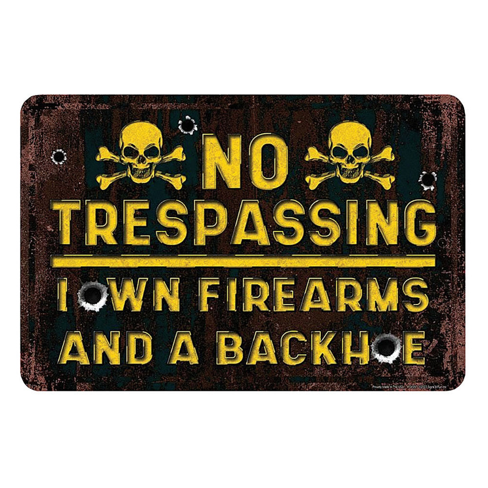 No Trespassing Metal Sign  S4SNT  Embossed Aluminum by Signs 4 Fun Main Image