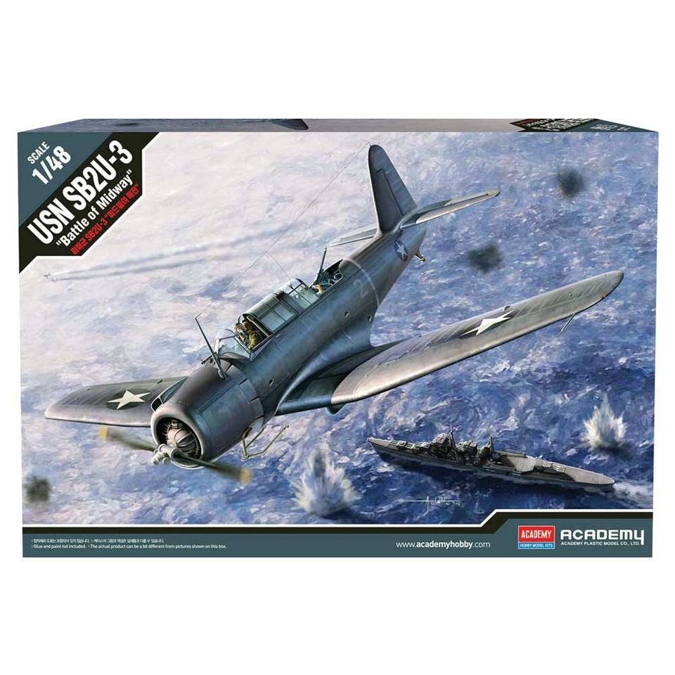 SB2U-3 Vindicator 1/48 Kit Battle of Midway 1:48 Scale Plastic by Academy Main Image