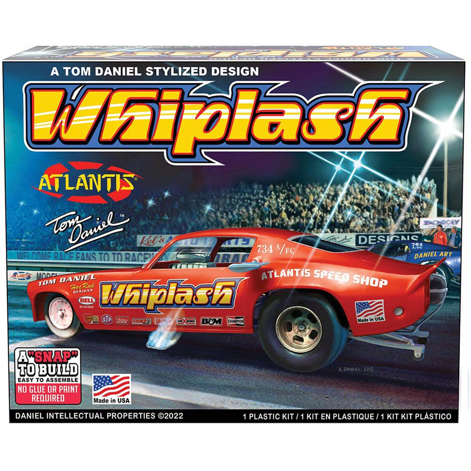 Snap Tom Daniel Whiplash Funny Car 1/32 Kit 1:32 Scale Plastic by Atlantis Models Main Image