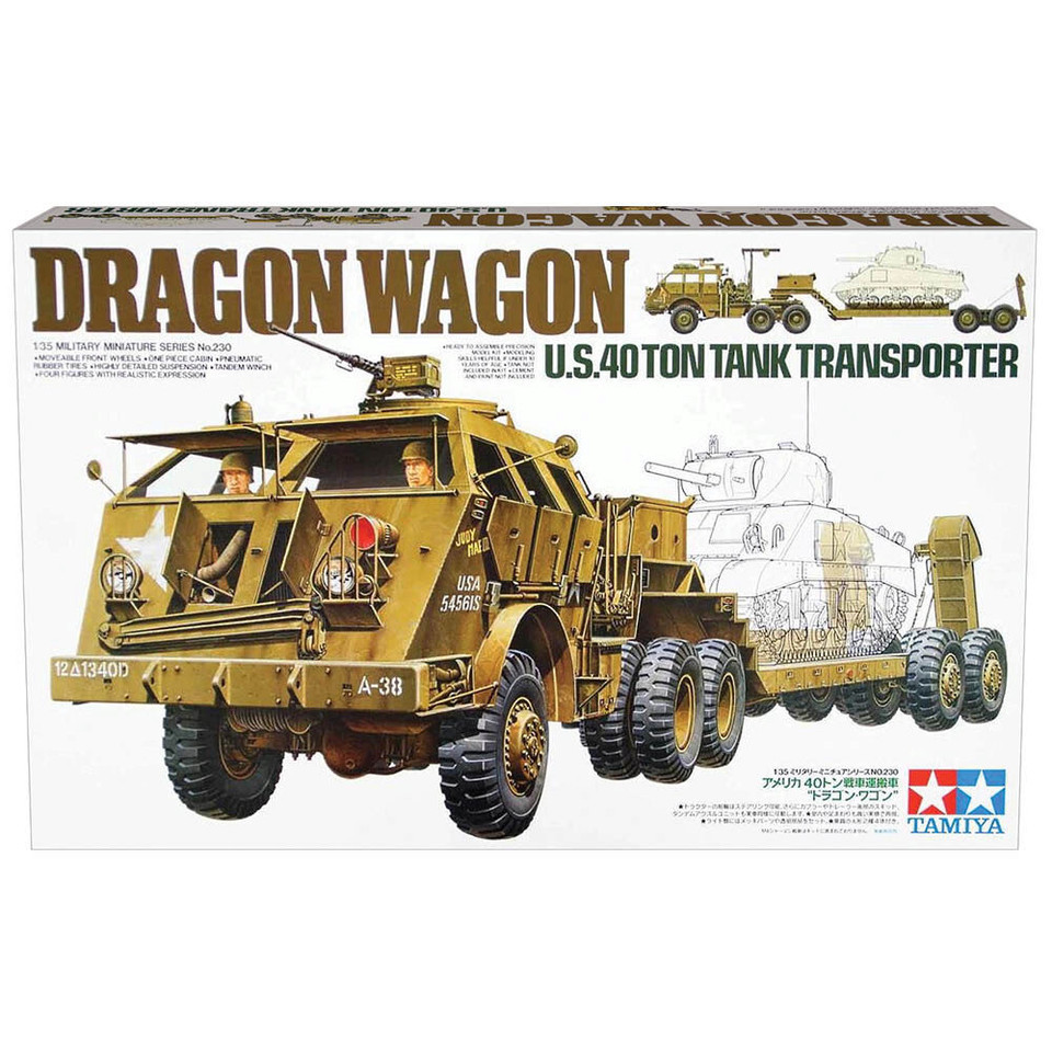U.S. 40 Ton Transporter Dragon Wagon 1/35 Kit   by Tamiya Main Image