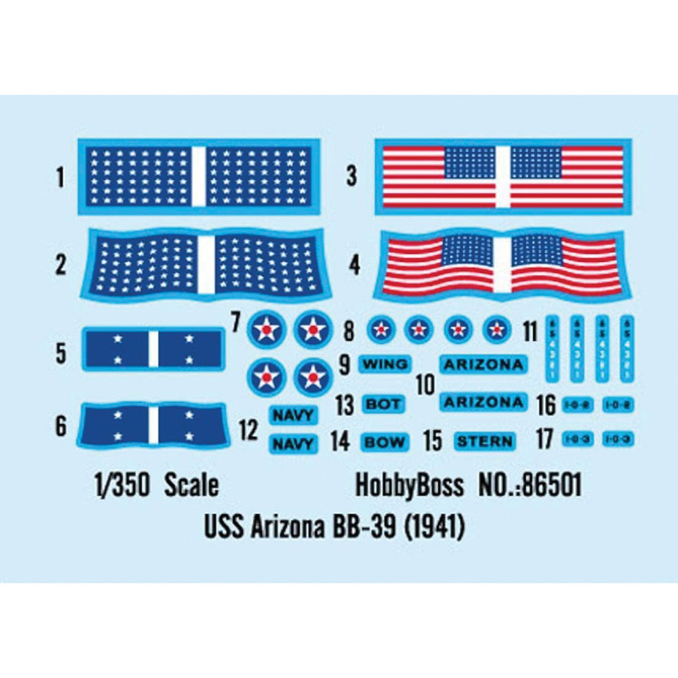 USS Arizona BB-39 (1941) 1/350 Kit 1:350 Scale  by Hobby Boss Main Image