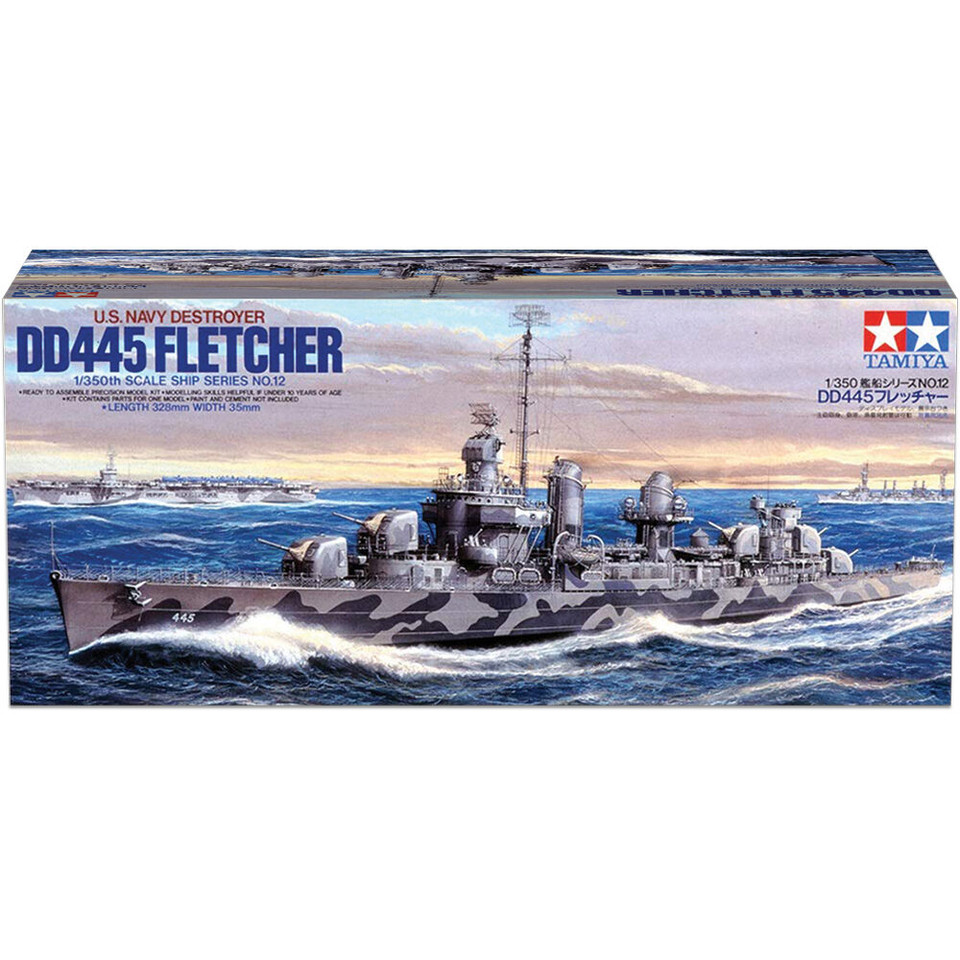 U.S. Navy DD445 Fletcher 1/350 Kit   by Tamiya Main Image
