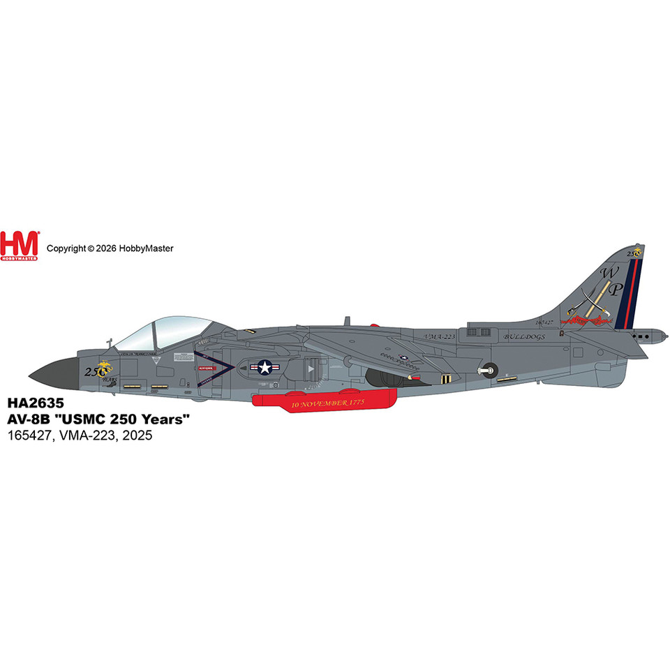 AV-8B Harrier II 1/72 Die Cast Model - HA2635 1:72 Scale  by Hobby Master Main Image