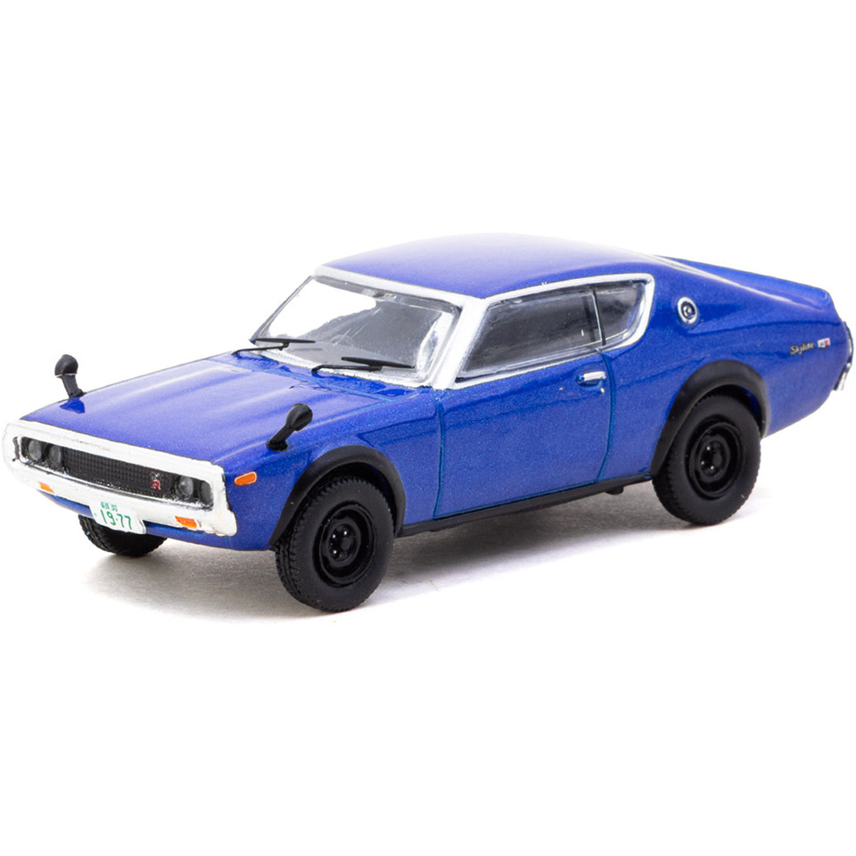 Nissan Skyline 2000 GT-R KPGC110 - Blue 1:64 Scale Diecast Model Car by J-Collection Main Image