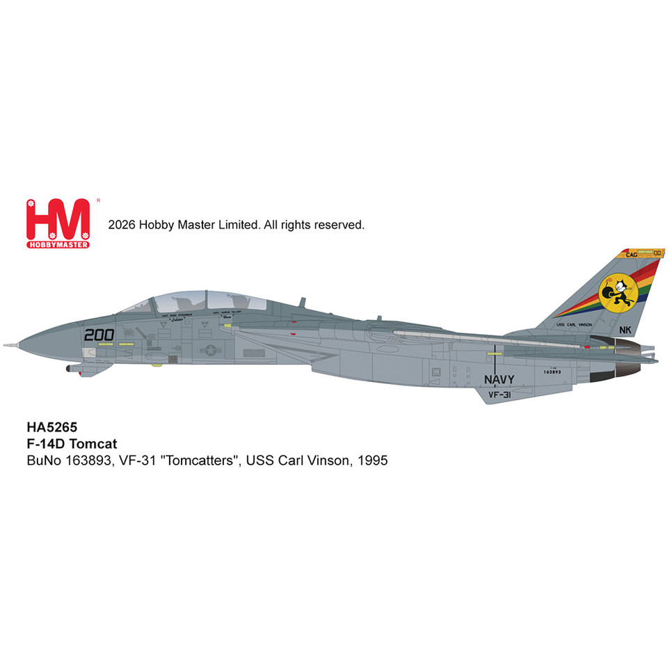 F-14D Tomcat 1/72 Die Cast Model   by Hobby Master Main Image