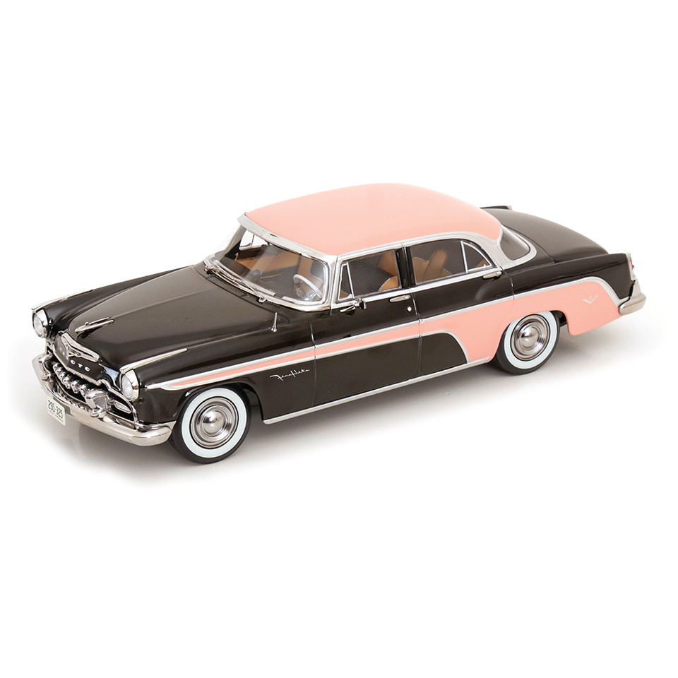 1955 DeSoto Fireflite Sedan - Black & Pink 1:18 Scale Diecast Model Car by KK Scale Main Image