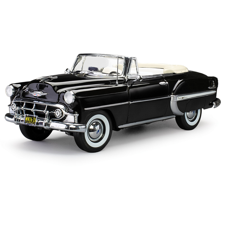 1953 Chevrolet Bel Air Open Convertible - Black 1:18 Scale Diecast Model Car by Sunstar Main Image