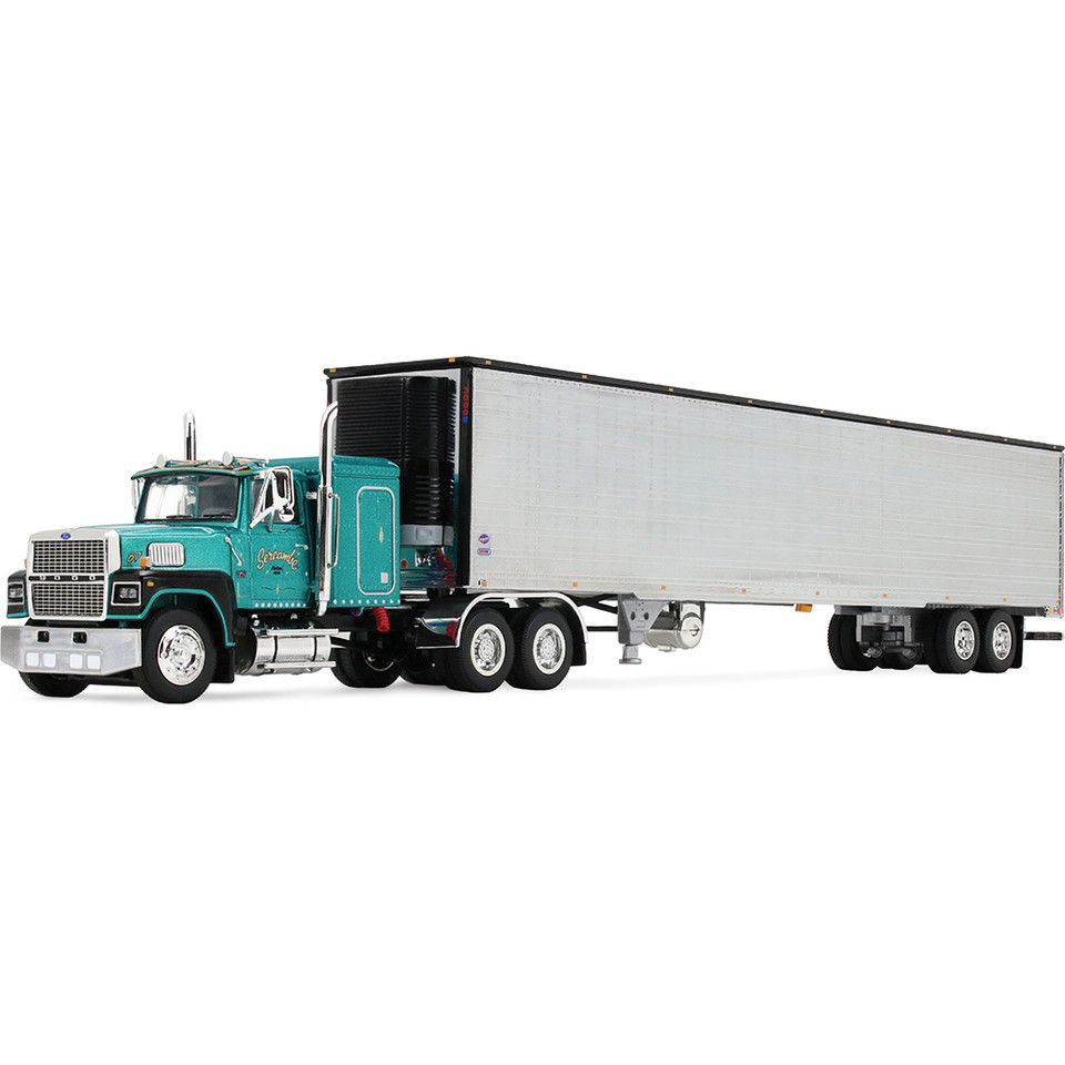 Ford LTL 9000 with 48 Flat Top Sleeper & 53' Trailer with Reefer - Red's Favorites - Tom Sercombe 1:64 Scale Diecast Metal by Diecast Promotions Main Image