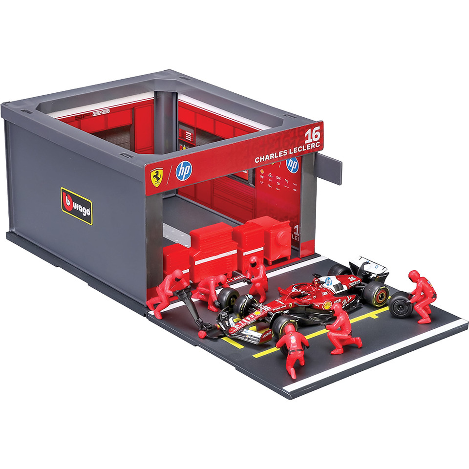 2025 F1 Scuderia Ferrari SF-25 Pit Pass - Leclerc #16 1:43 Scale Diecast Model Car by Bburago Main Image