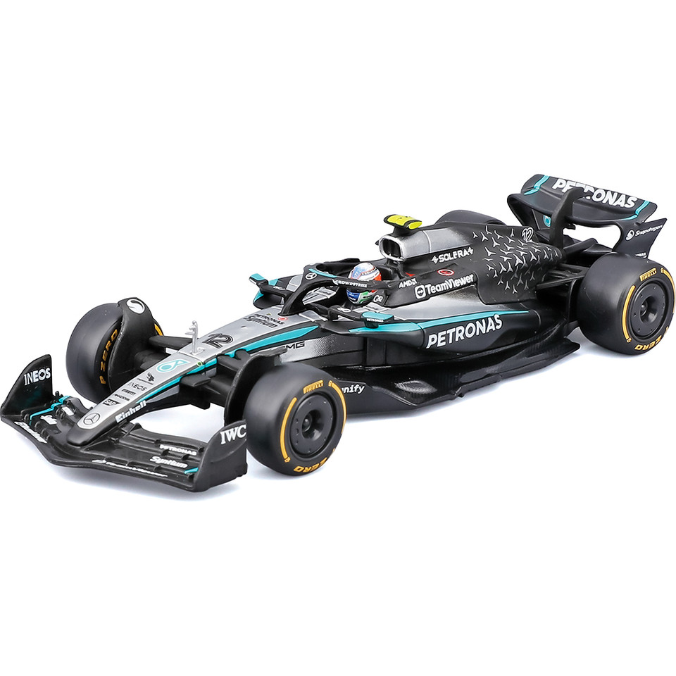 2025 F1 Mercedes W16 w/helmet - Antonelli #12 1:43 Scale Diecast Model Car by Bburago Main Image