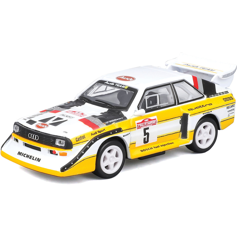 Audi Sport Quattro S1 E2 1985 - Mixed 1:43 Scale Diecast Model Car by Bburago Main Image