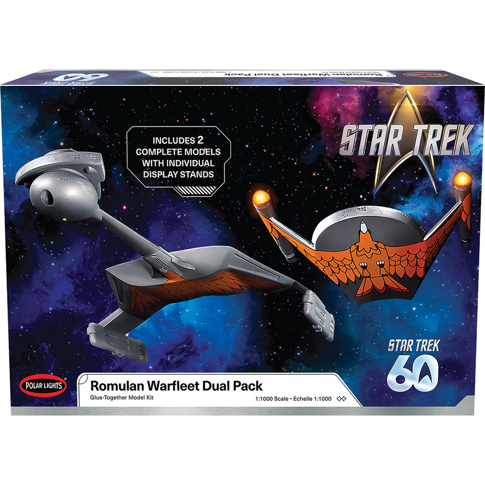 Star Trek: The Original Series Romulan Warfleet Dual Pack 1:1000 Scale Model Kit by Polar Lights Main Image