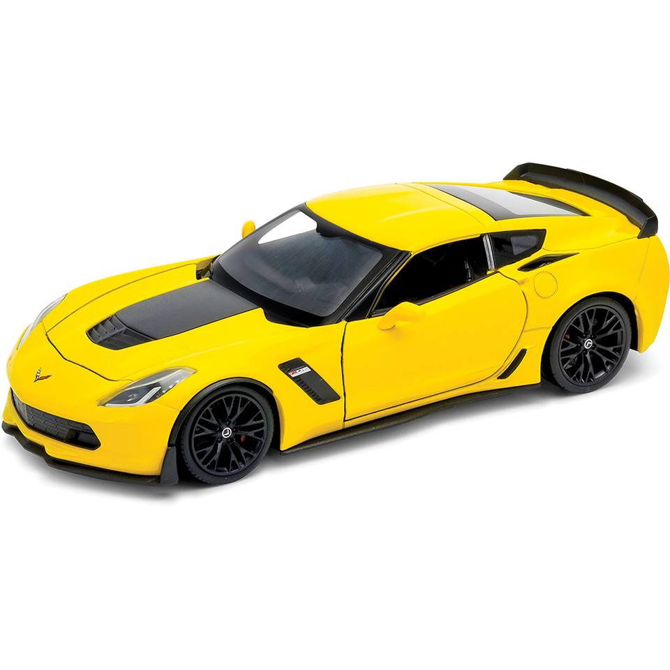 2017 Chevrolet Corvette Z06 - Yellow 1:24 Scale Diecast Metal by Welly Main Image