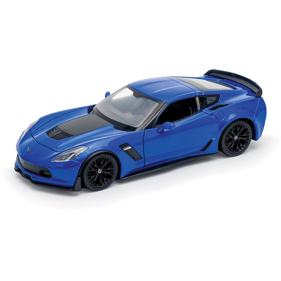 2017 Chevrolet Corvette Z06 - Blue 1:24 Scale Diecast Metal by Welly Main Image