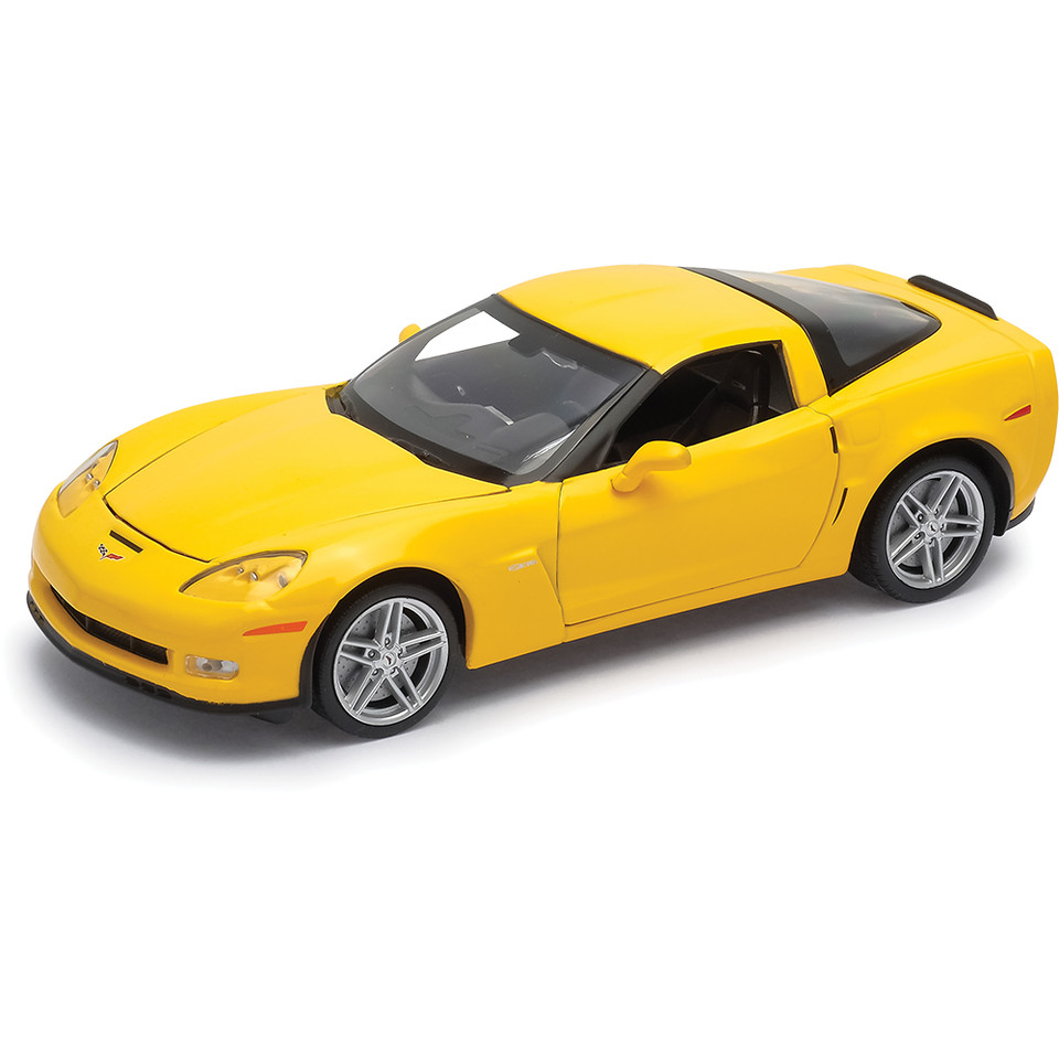 2007 Chevrolet Corvette Z06 - Yellow 1:24 Scale Diecast Metal by Welly Main Image