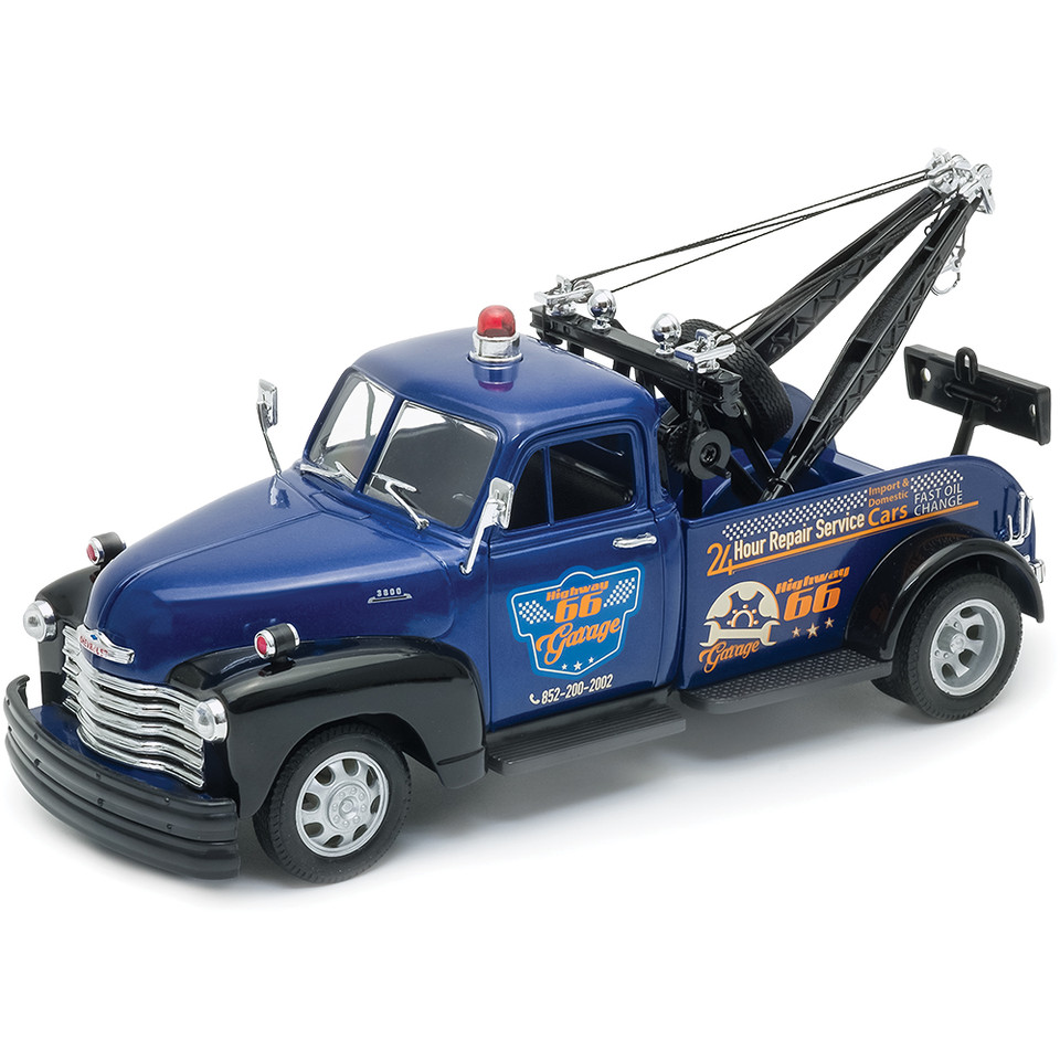 1953 Chevrolet Tow Truck - Blue 1:24 Scale Diecast Metal by Welly Main Image