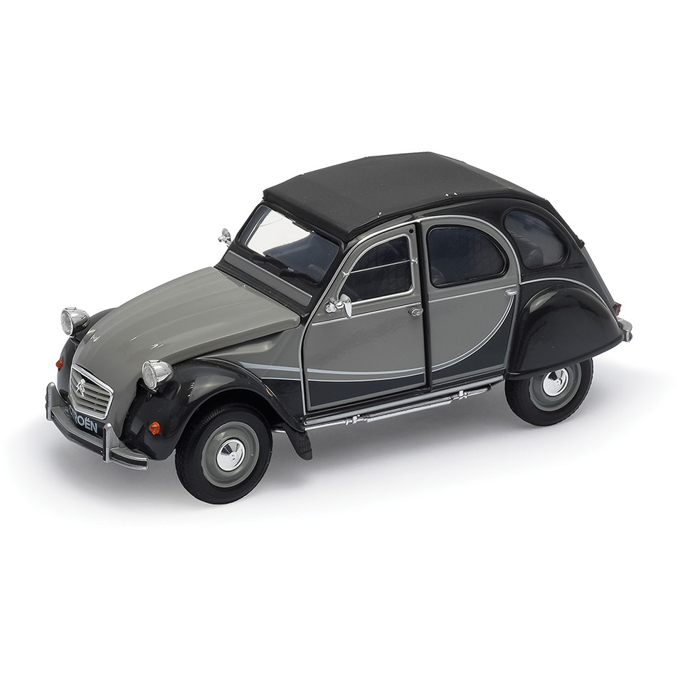 Citroen 2CV 6 Charleston - Gray 1:24 Scale Diecast Metal by Welly Main Image