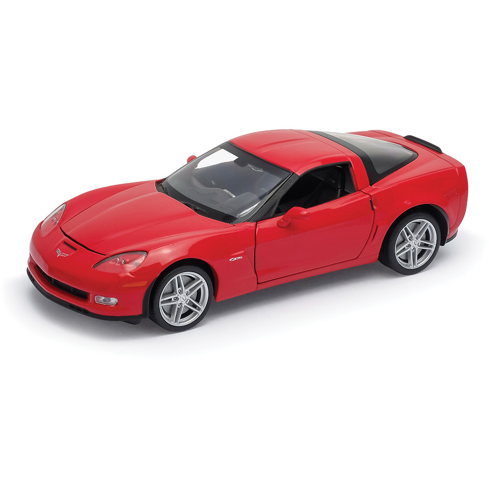 2007 Chevrolet Corvette Z06 - Red 1:24 Scale Diecast Metal by Welly Main Image