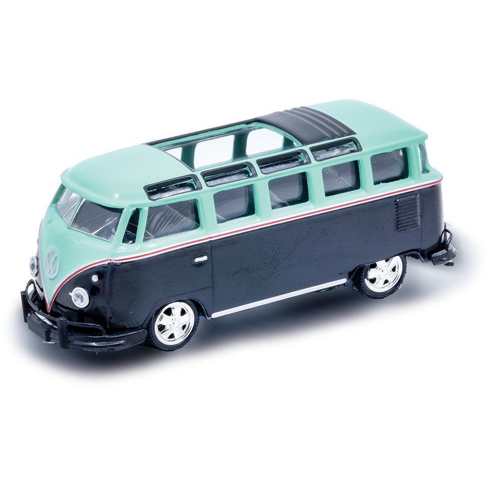 1959 VW Microbus Deluxe USA Model - Teal 1:64 Scale Diecast Metal by M2 Machines Main Image