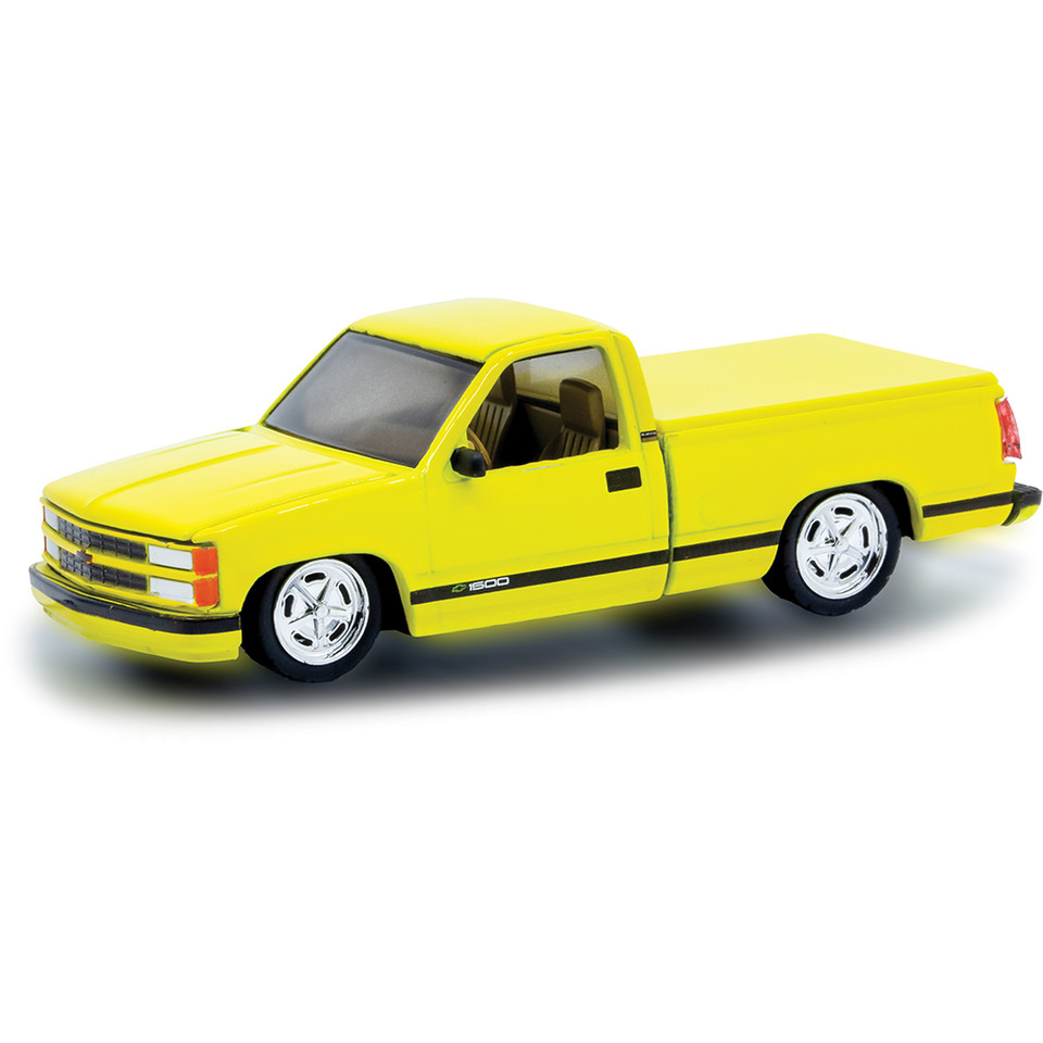 1993 Chevrolet C1500 - Yellow 1:64 Scale Diecast Metal by M2 Machines Main Image