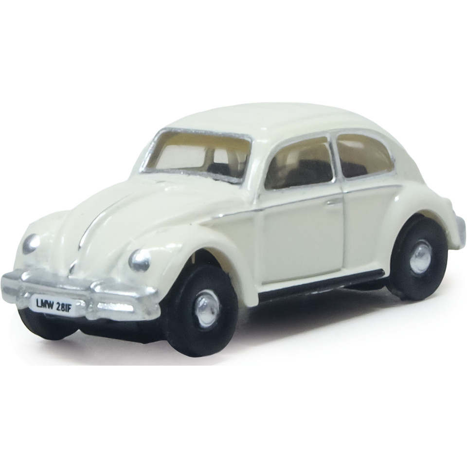 Volkswagen Beetle - White 1:87 Scale Diecast Model Car by Oxford Diecast Main Image
