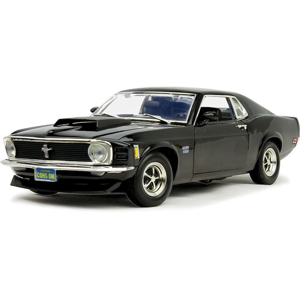 1970 Boss 429 Mustang - Black 1:18 Scale Diecast Model by Motormax Main Image