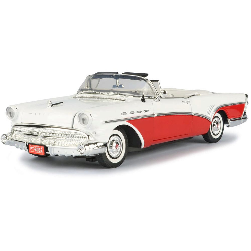 1957 Buick Roadmaster Convertible - Red 1:18 Scale Diecast Model by Motormax Main Image