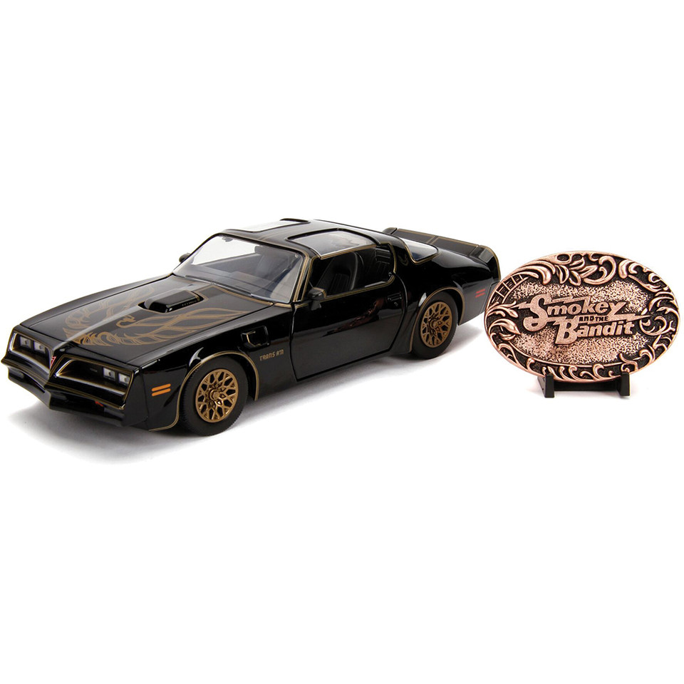 Smokey & the Bandit 1977 Trans Am & Commemorative Metal Plaque 1:24 Scale Diecast Model Car by Jada Toys Main Image
