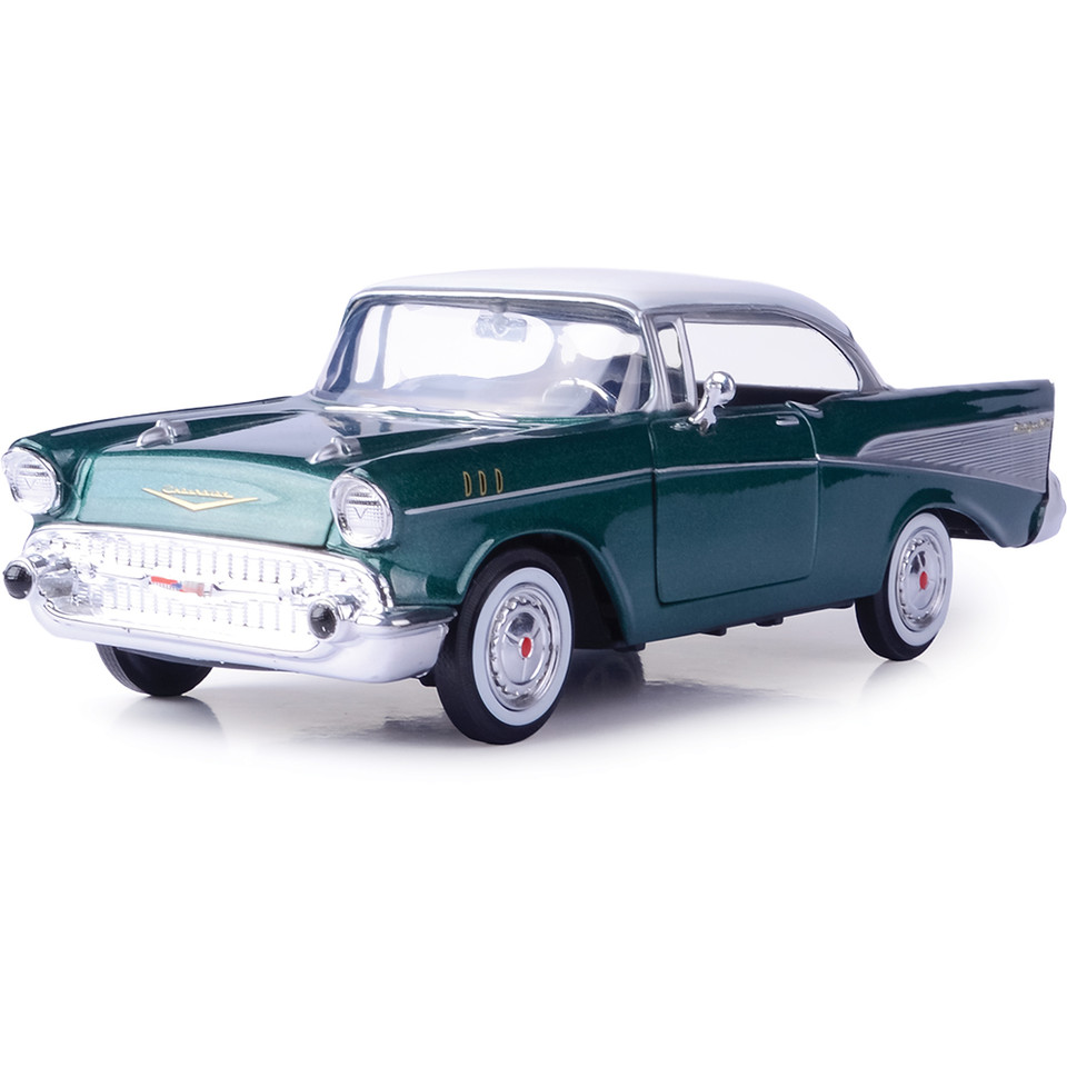 1957 Chevy Bel Air - Metallic Green 1:24 Scale Diecast Model Car by Motormax Main Image