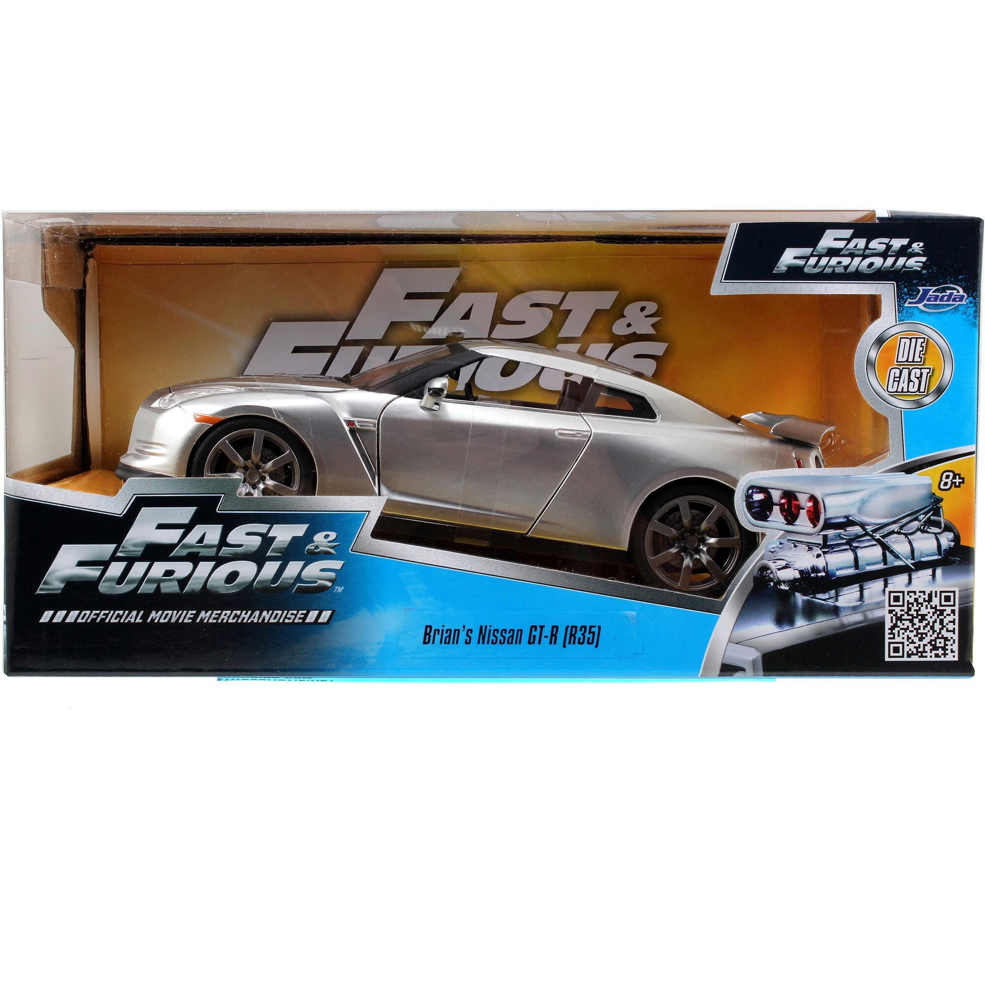〓1/24スケール〓日産R35GT-R カスタム〓JADATOYS〓 JADA TOYS 1/24 Fast And Furious Brian's Nissan GT-R R35