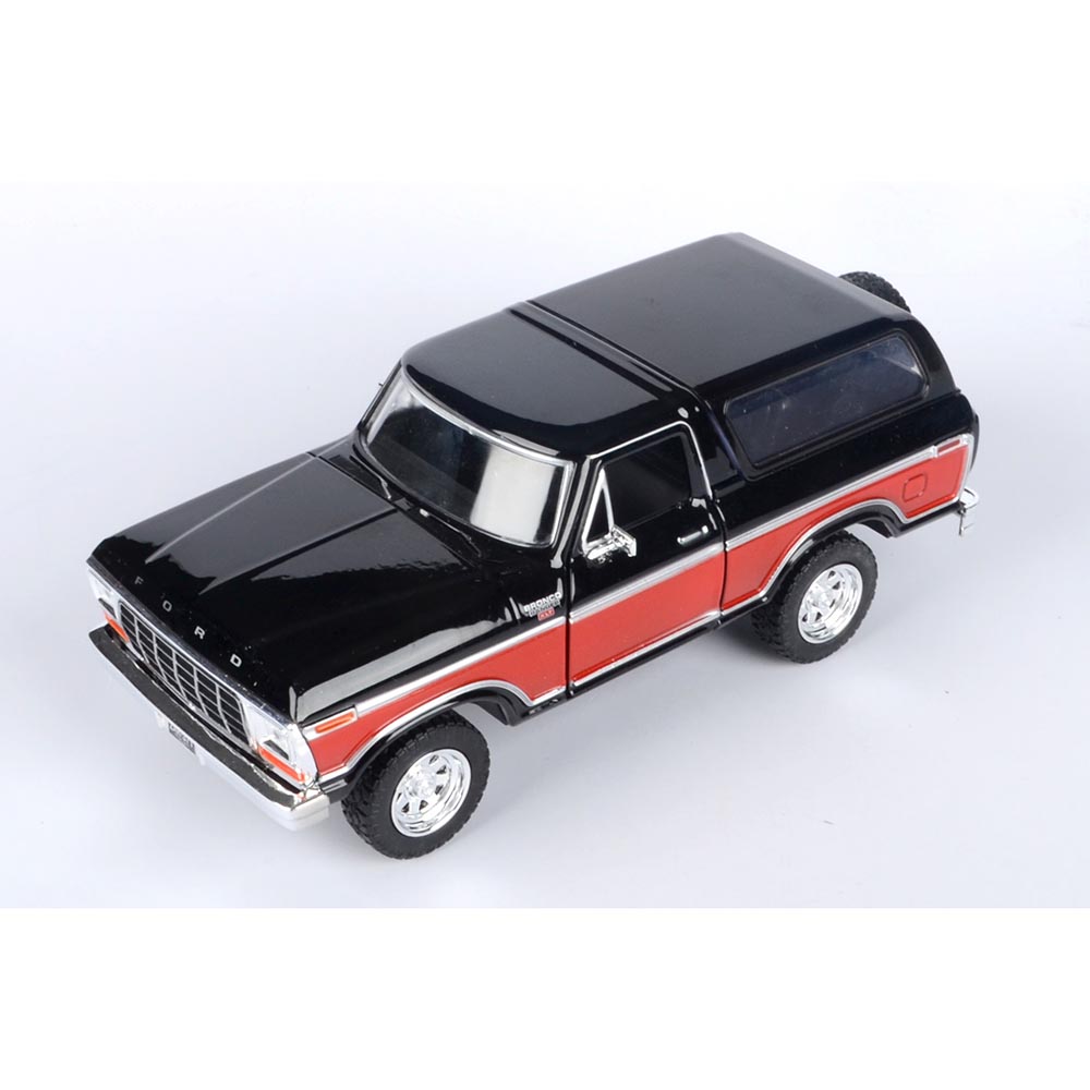 1978 Ford Bronco Hard Top Black & Red w/spare tire | Motormax