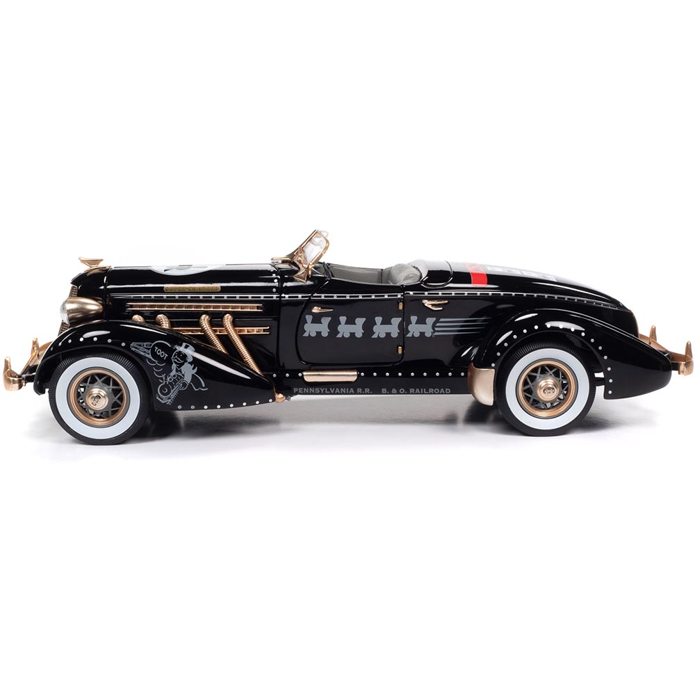 1935 Auburn 851 Speedster Monopoly Black w/Matte Gold | Auto World