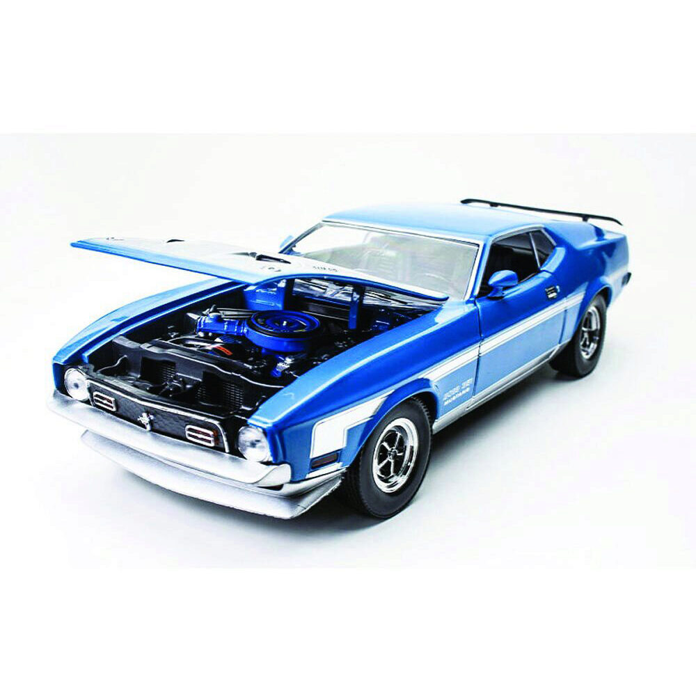 1971 Ford Mustang BOSS 351 Grabber Blue Diecast Model Car | Sunstar